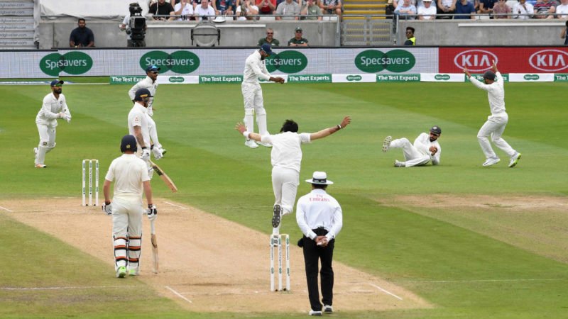 All Sharmas five victims in the second innings were caught in the cordon behind the wickets