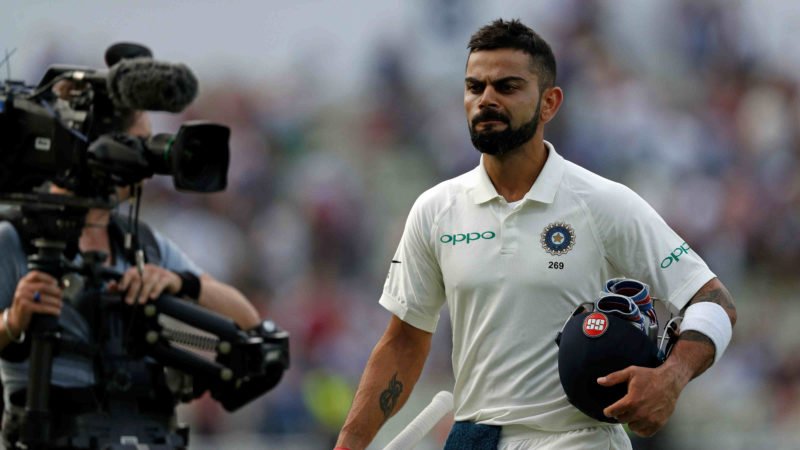 Kohli, after scoring 149 in the first innings, is unbeaten on 43 in the second