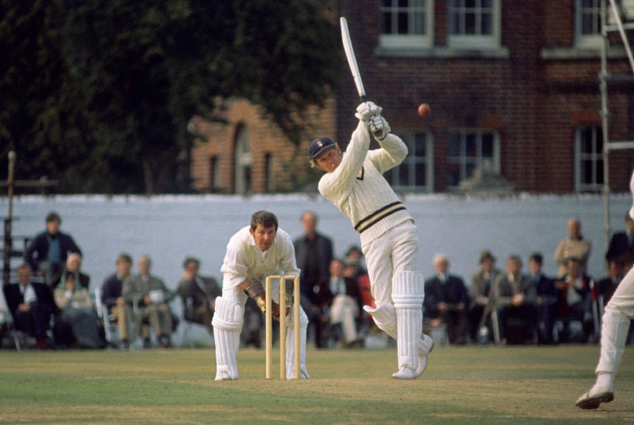 <em> Richards batting during his 104 in the John Player League match between Hampshire and Glamorgan</em>